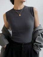 Round Neck Basic Sleeveless Tank