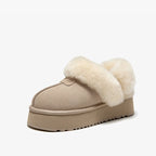 BEAUTODAY Cow Suede Mules