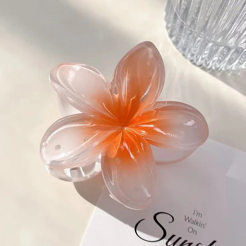 2026 New Vacation Egg Flower Hair Clips Hawaii Beach Claws Bohemian Hairpin for Girls Dopamine Y2k Hair Accessory