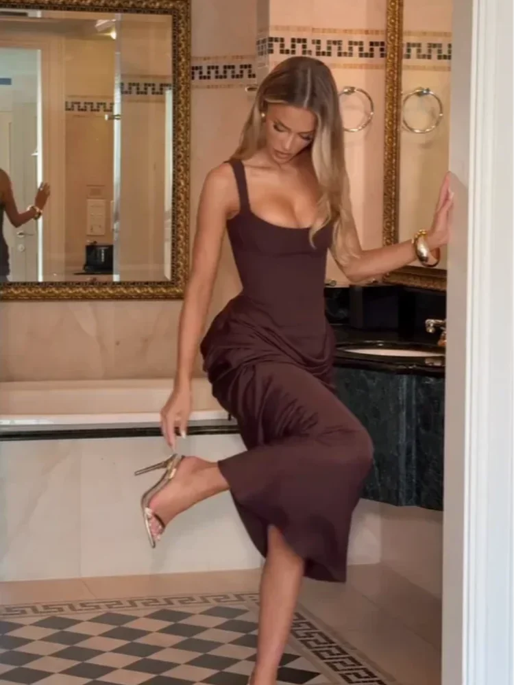 Pleated Sling Dress