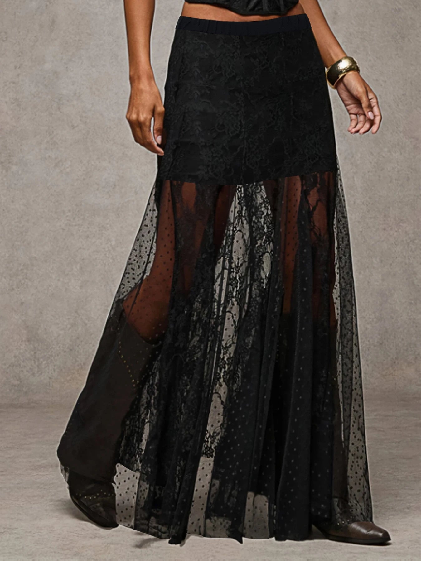 Lace Half Skirt