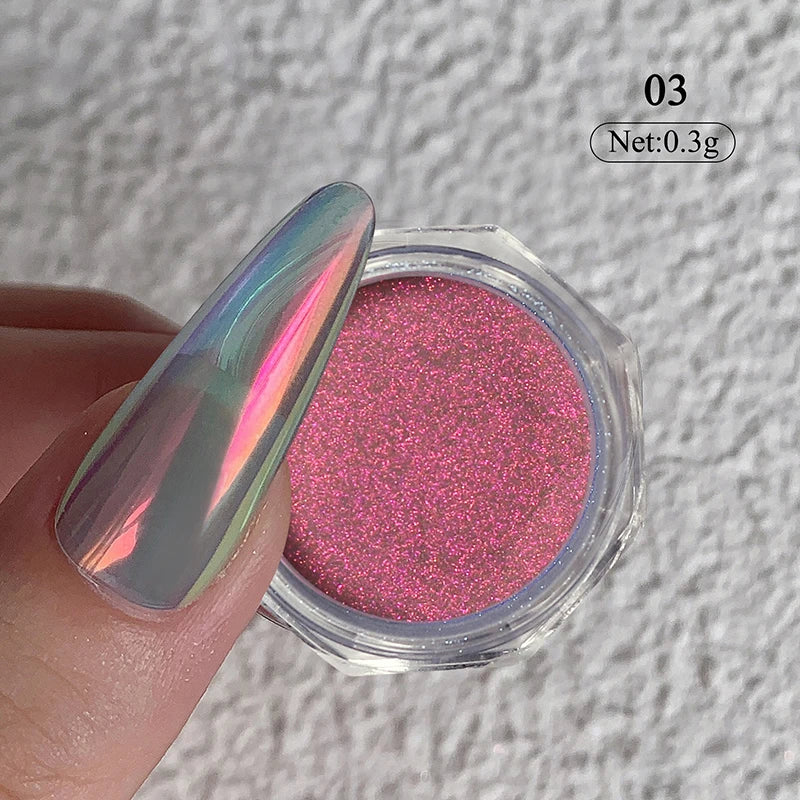 Water Light Purple Cat Magnetic Nail Powder Glitter Cat Magnet Effect Metallic Nail Pigment Dust Nail Art Supplies Decoration