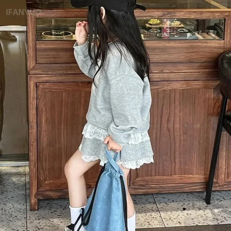 Sweatshirt Skirt 2-Piece Set