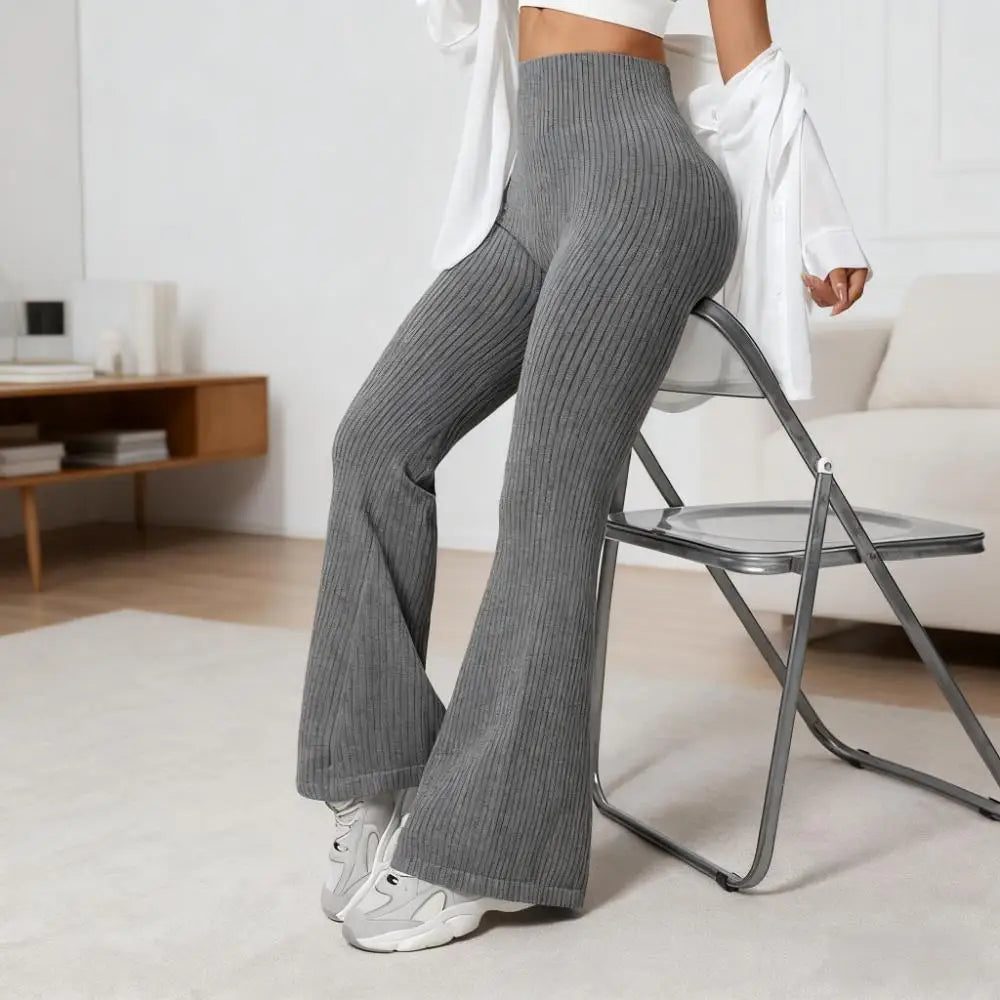 Seamless High-Waisted Flare Pants