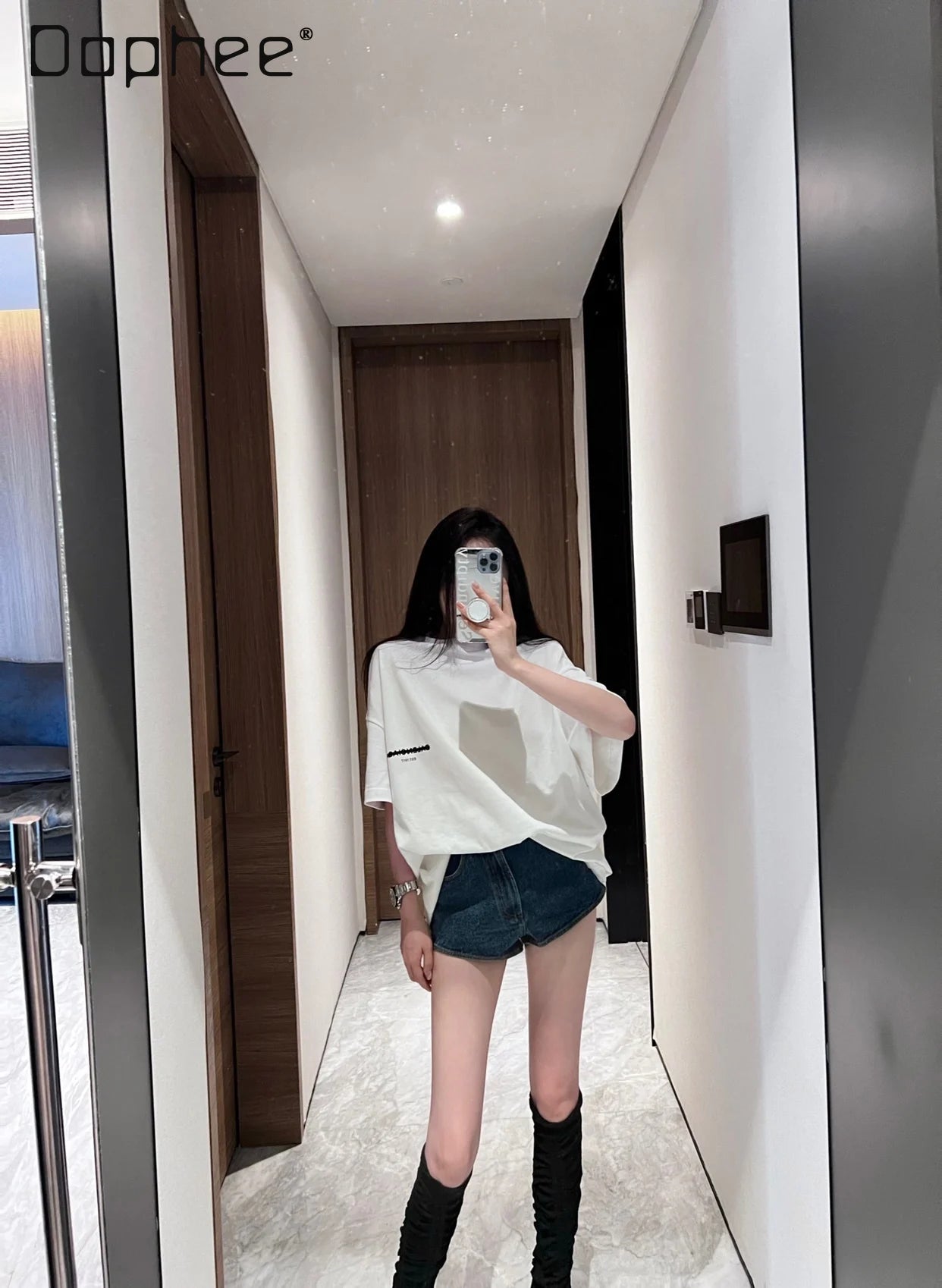 High Waist Slim Wide Leg Shorts