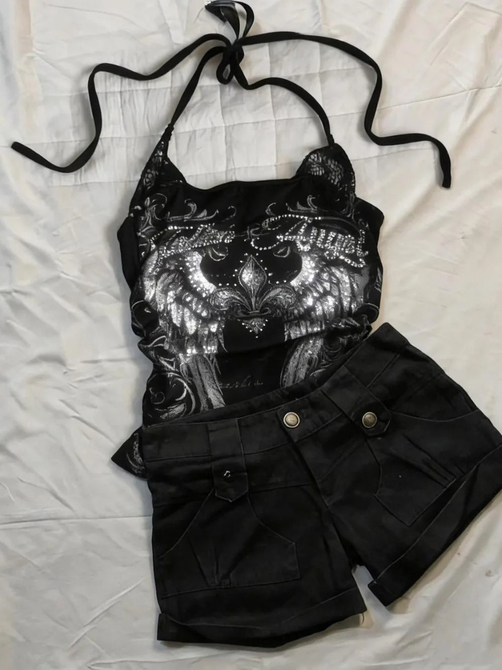 Graphic Halter Top
