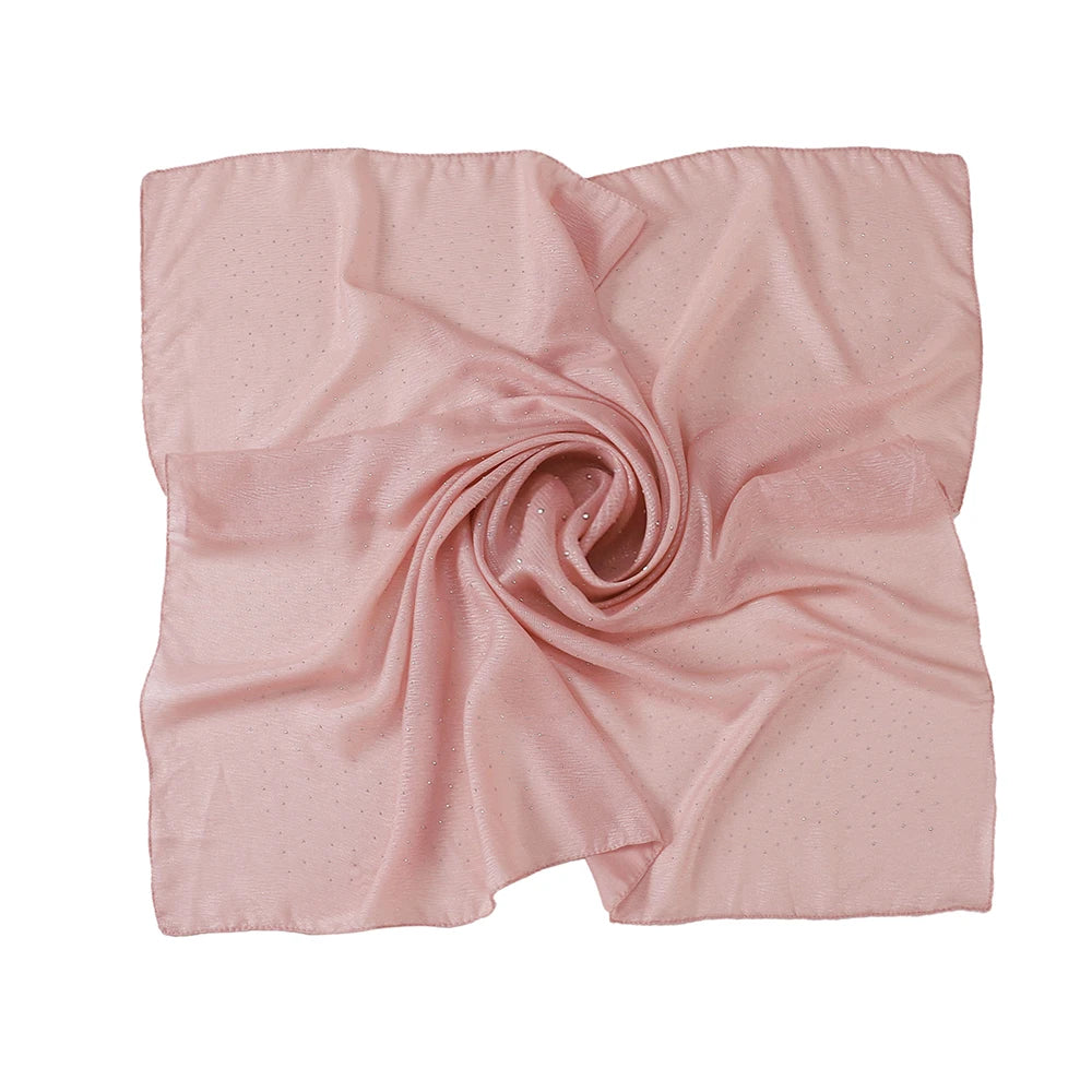 New Muslim Chiffon Square Hijab Premium Rhinestone Scarf Malaysia Shawl Plain Muslim Wraps Soft Turban Headband Shawl Supplier