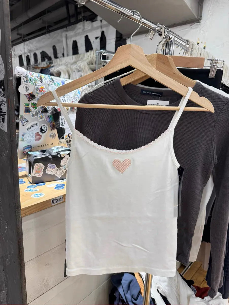 Girls And Cats Embroidered Cami