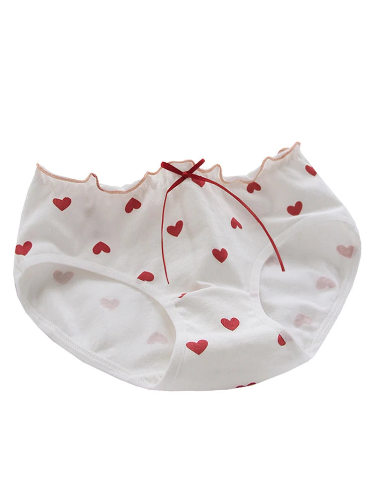 3Pcs/set Sexy Women's Panties Cotton Underpants Seamless Soft Underwear Lovely Sweet Girls Lingerie Bow-knot Mid Waist Briefs