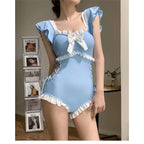 Ruffle Sleeve One Piece Swimsuit