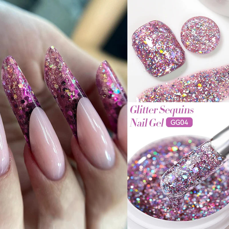LILYCUTE 8ml Pink Dried Flower Gel Nail Polish Natural Flower Fairy Nail Art Gel Soak Off UV LED Painting Varnish For Nails DIY