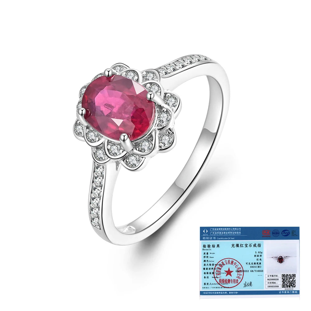 925 Silver July Birthstone Gemstone Ring