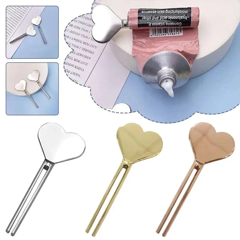 Lazy Manual Rotating Metal Toothpaste Squeezer Tube Press Clamp for Cosmetic Skincare Hand Lotion Hair Dye Paste
