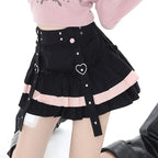 Bandage Patchwork Cake Skirt