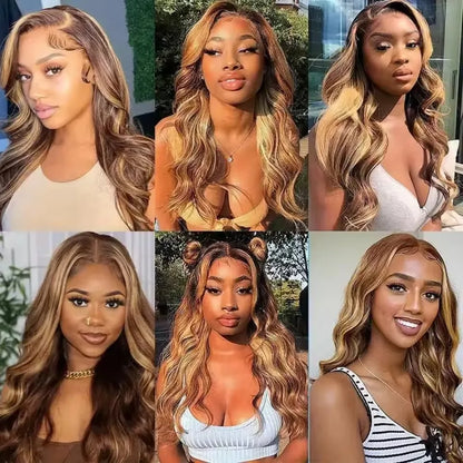 Honey Blonde Brazilian Body Wave Lace Front Wig