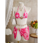 Veinkueeni Skirt Tie Dye Halter Bikini