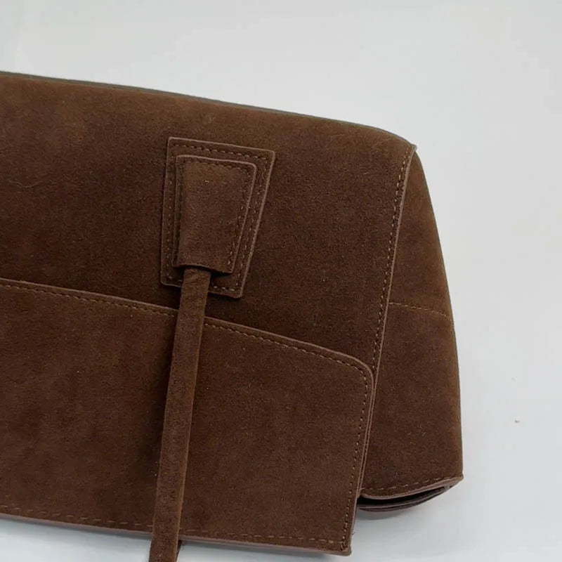 Faux Suede Shoulder Bag