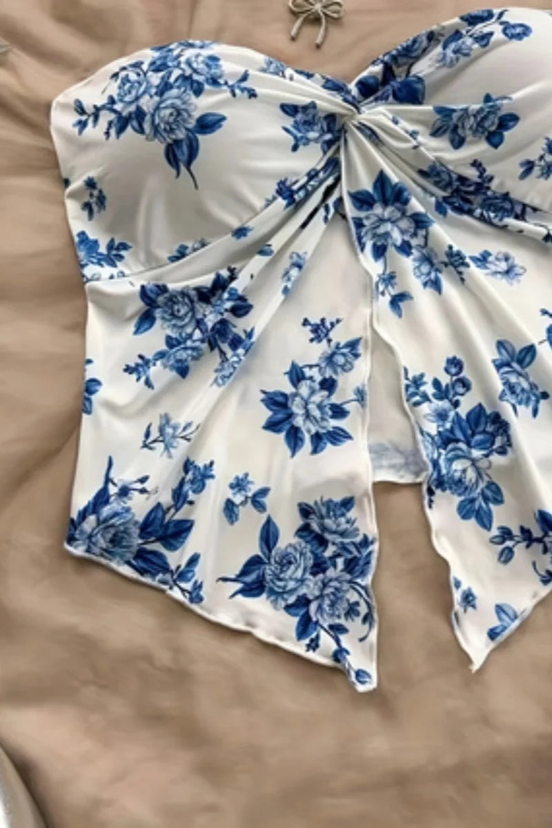 Floral Print Tube Top