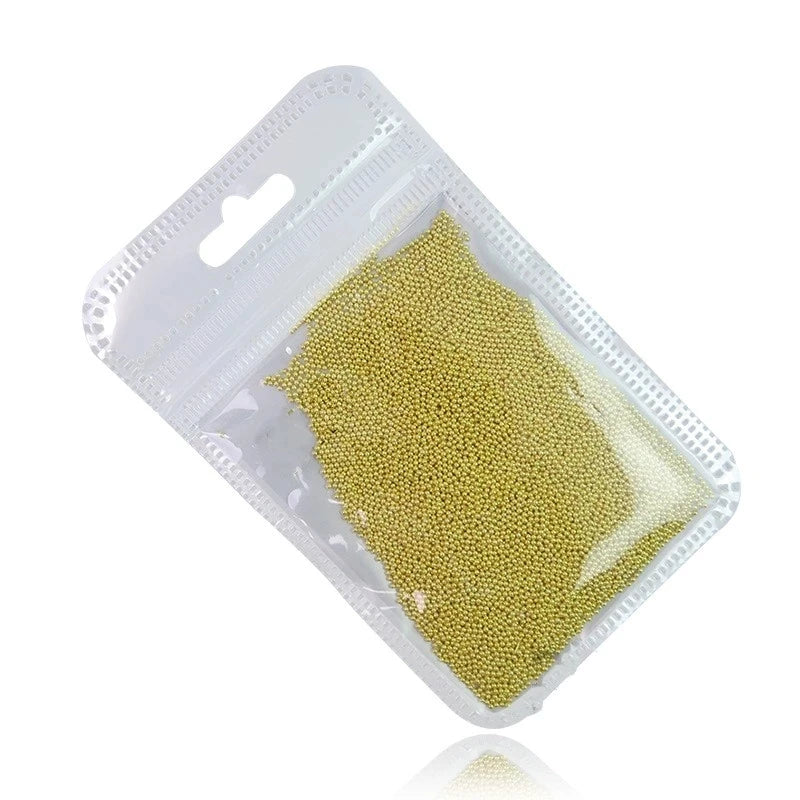 Gold/Silver Stainless Steel Nail Art Beads 3D Mini Alloy Caviar Ball Nail Charm Metal Micro Caviars DIY Nails Jewelry Accessorie