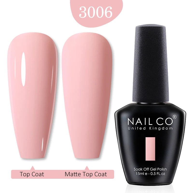 NAILCO 15ml Nail Gel Polish Winter Nude Colors Hybrid Gel Varnish Manicure UV Gel Nail Polish Primer Top Base Coat LED Nails Art