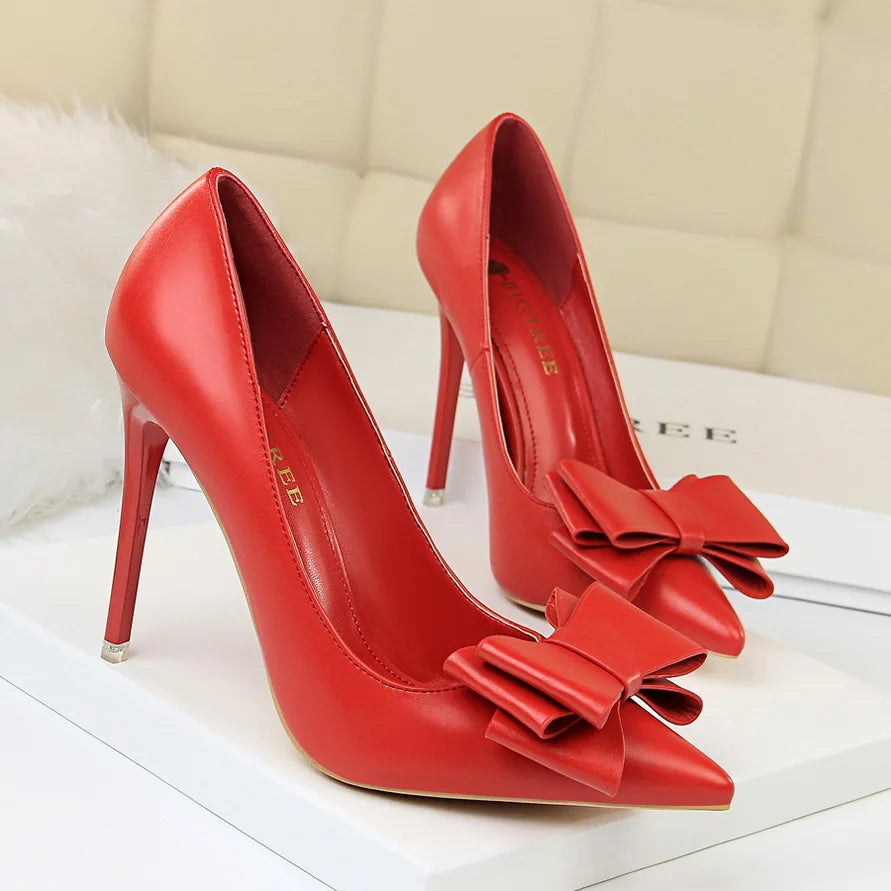 Bow-Accent Stilettos