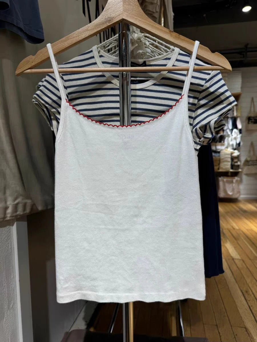 Girls And Cats Embroidered Cami