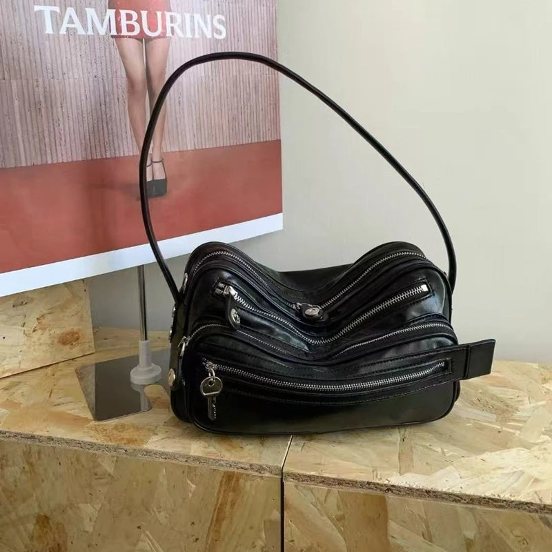Swiss Design Genuine Leather Bowling Bag