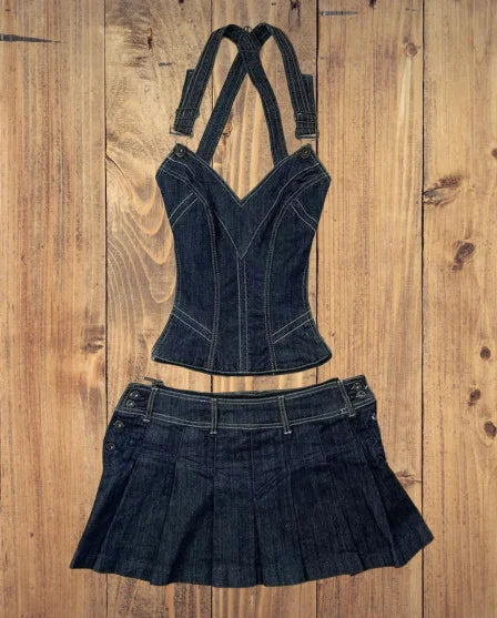 Denim Skirt Set
