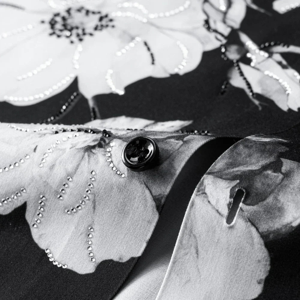 Rhinestone Flower Shirt