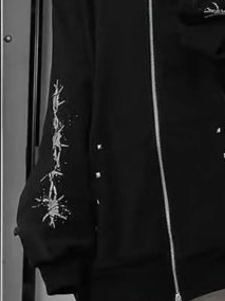 Fur-Lined Zipper Hoodie Jacket