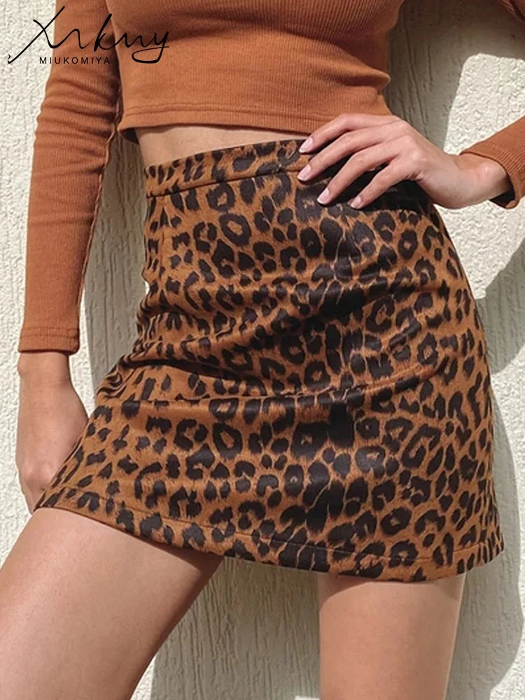 MiuKoMiYa A Line Suede Mini Skirt