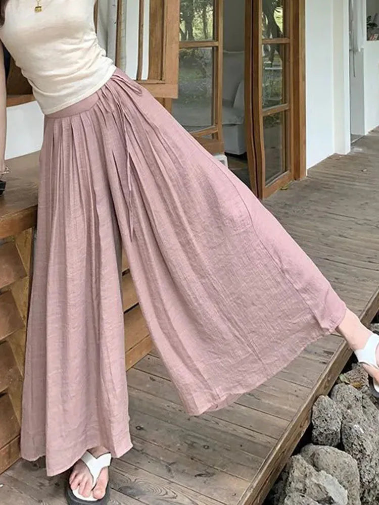 Baggy Elastic Waist Pants