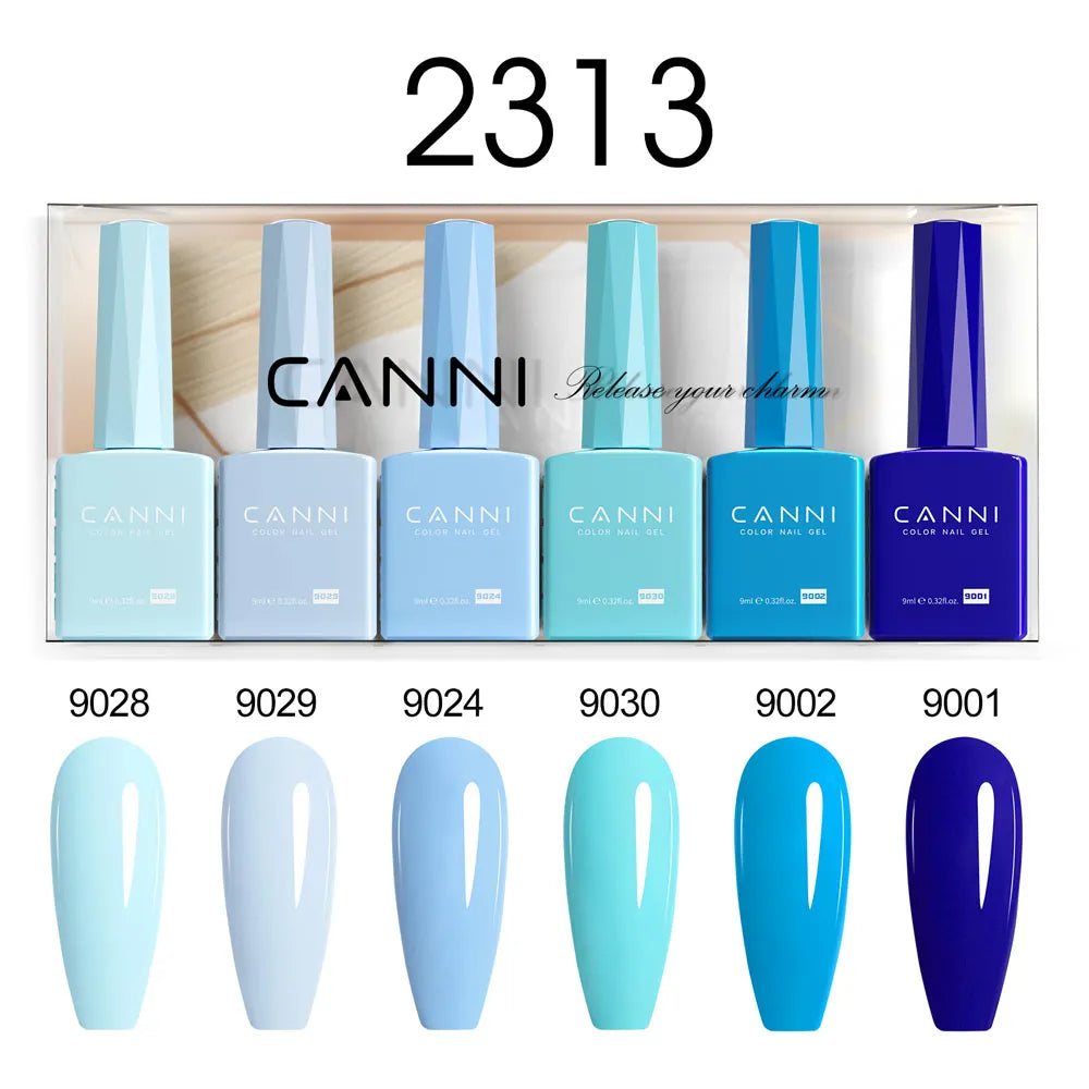 CANNI Nail Gel Polish Set Upgraded HEMA FREE Summer Nails Smooth Texture Ultra Gloss Top Coat Pigmented Gel Soak off UV LED Gel