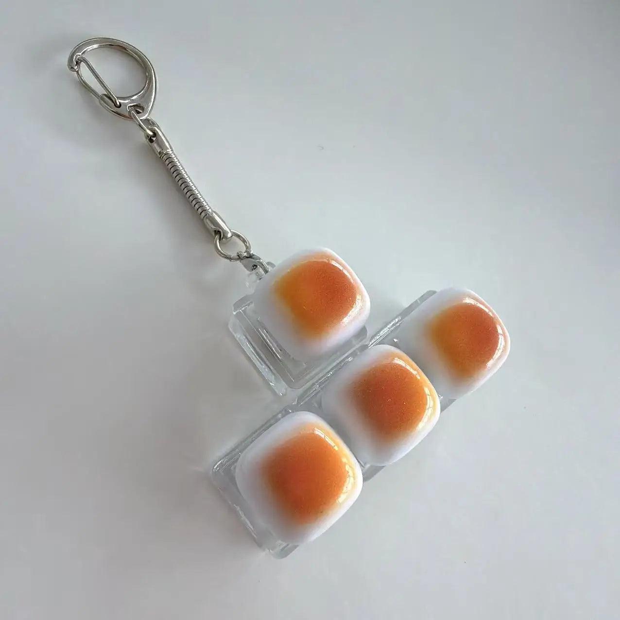 Bread Keycap Stress Relief shine Clicker Keychain Mechanical Keyboard Button Decompress Fingertip Keyring fidget toy sensory toy