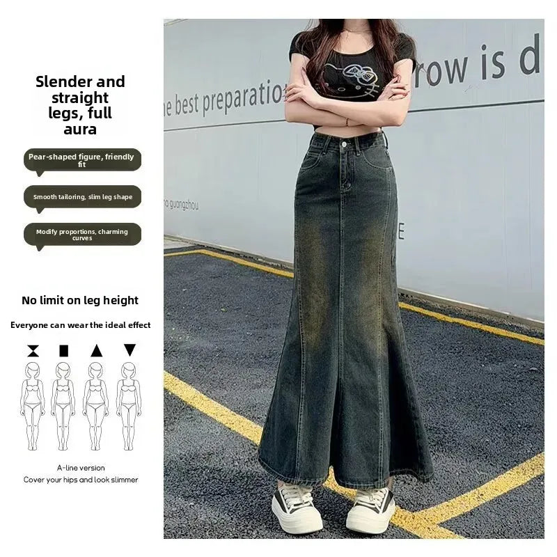 Denim Maxi Skirt