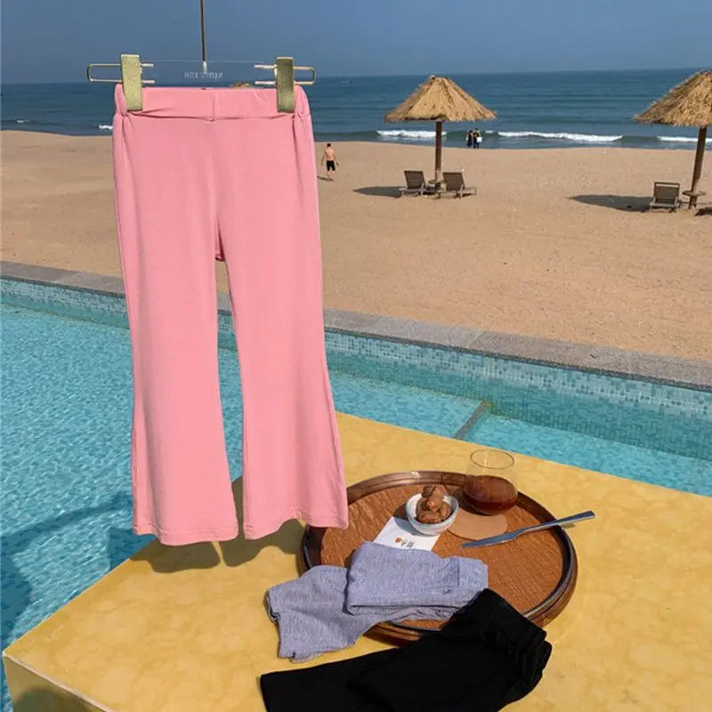 Solid Flared Pants