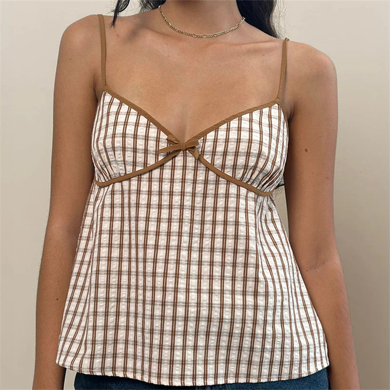 Plaid Print Tank Top