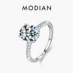 925 Sterling Silver Oval Cut Zircon Ring