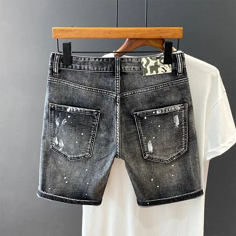 Distressed Denim Shorts