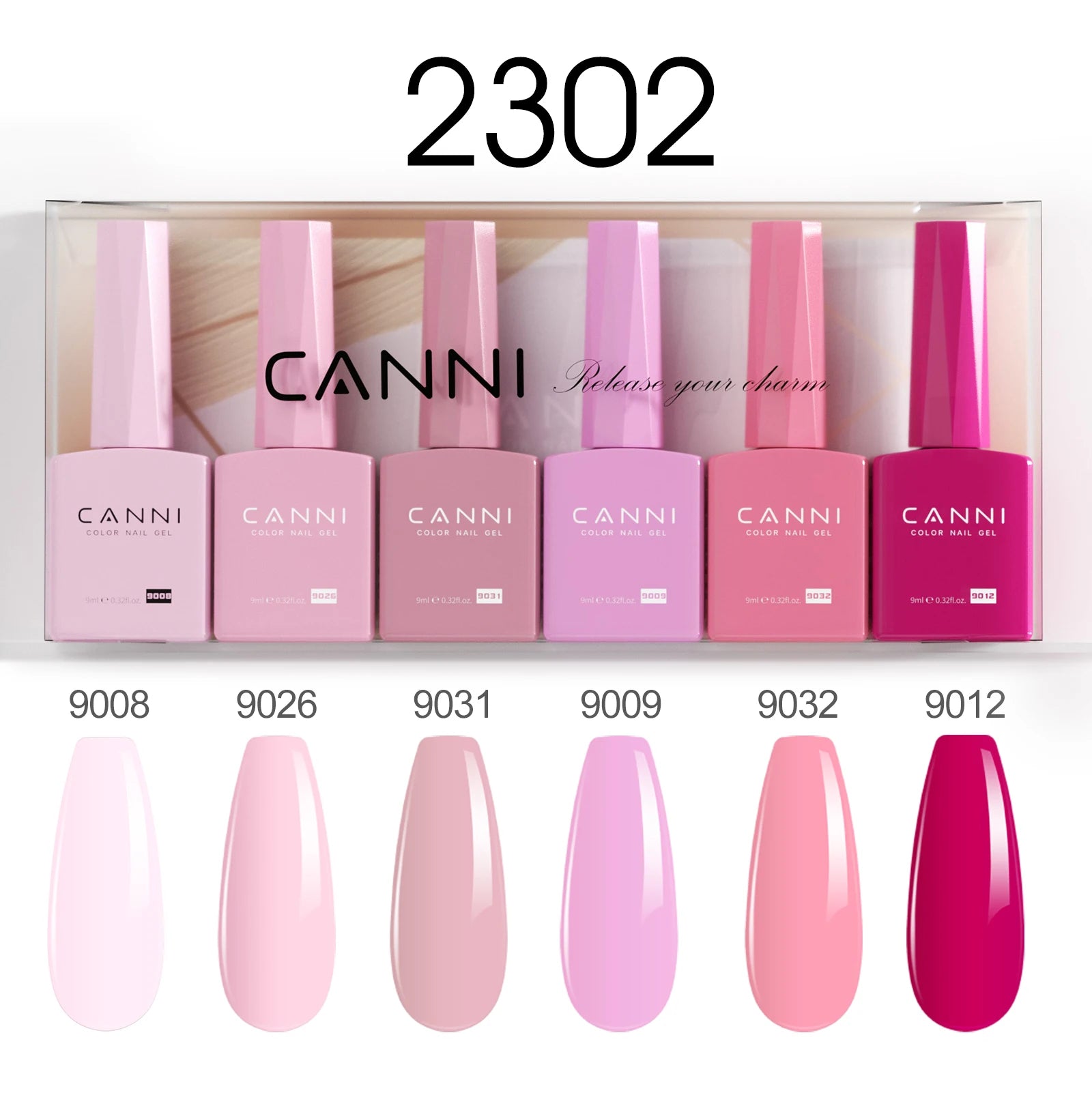 CANNI Nail Gel Polish Set Upgraded HEMA FREE Summer Nails Smooth Texture Ultra Gloss Top Coat Pigmented Gel Soak off UV LED Gel