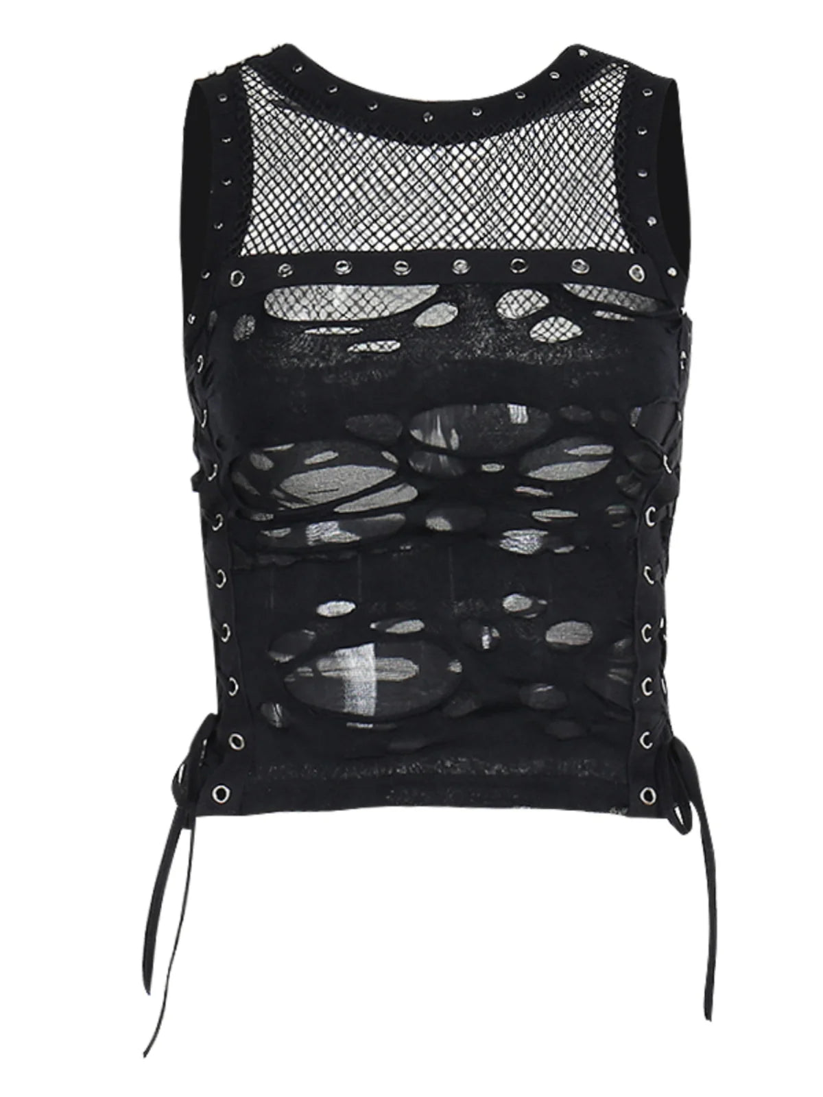 Fishnet Backless Top
