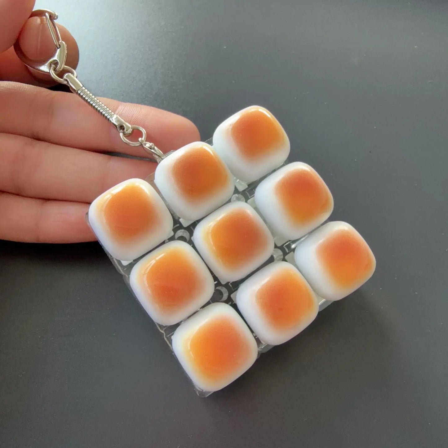 Bread Keycap Stress Relief shine Clicker Keychain Mechanical Keyboard Button Decompress Fingertip Keyring fidget toy sensory toy