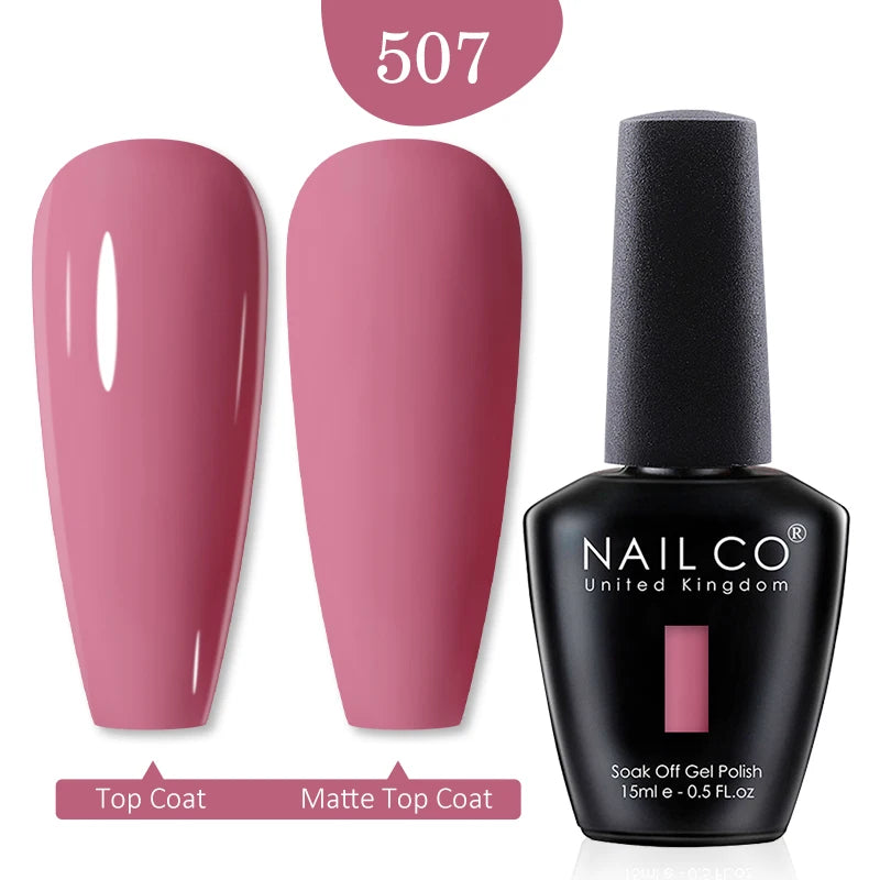 NAILCO 15ml Nail Gel Polish Winter Nude Colors Hybrid Gel Varnish Manicure UV Gel Nail Polish Primer Top Base Coat LED Nails Art