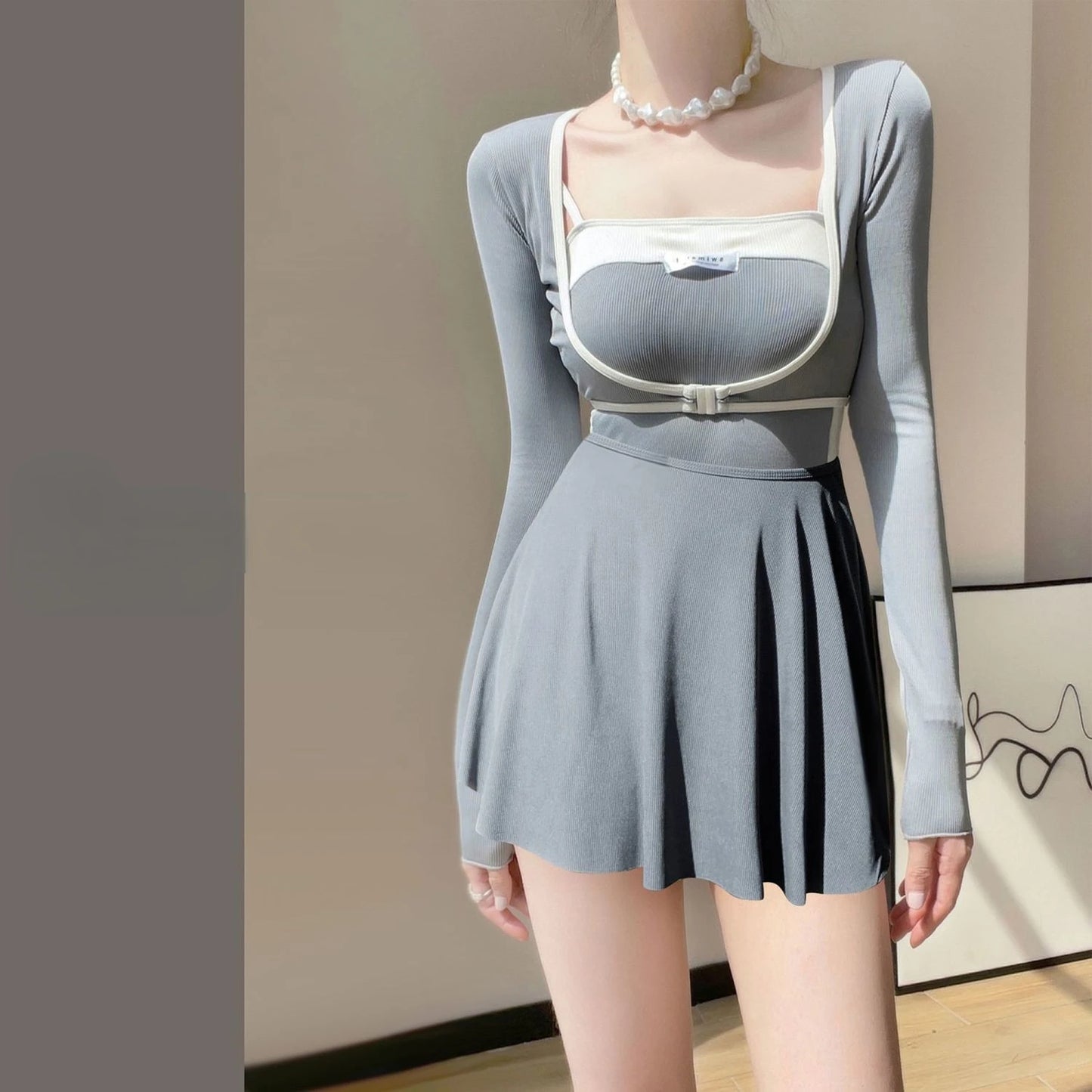 3-Piece Long Sleeve INS Simple One Piece