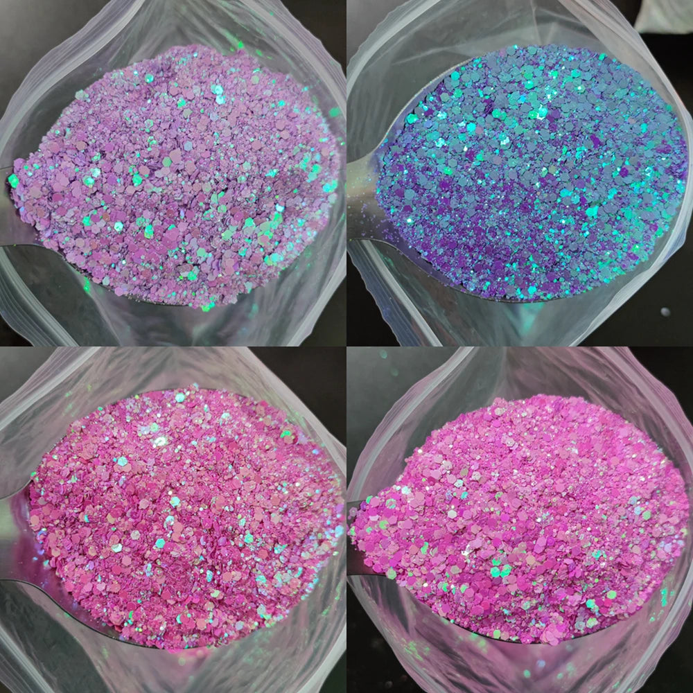 1KG Wholesale Mixed Size Holographic Nails Sequins Manicure Glitter Flakes Paillettes Nail Art Decorations Body/Face Glitter
