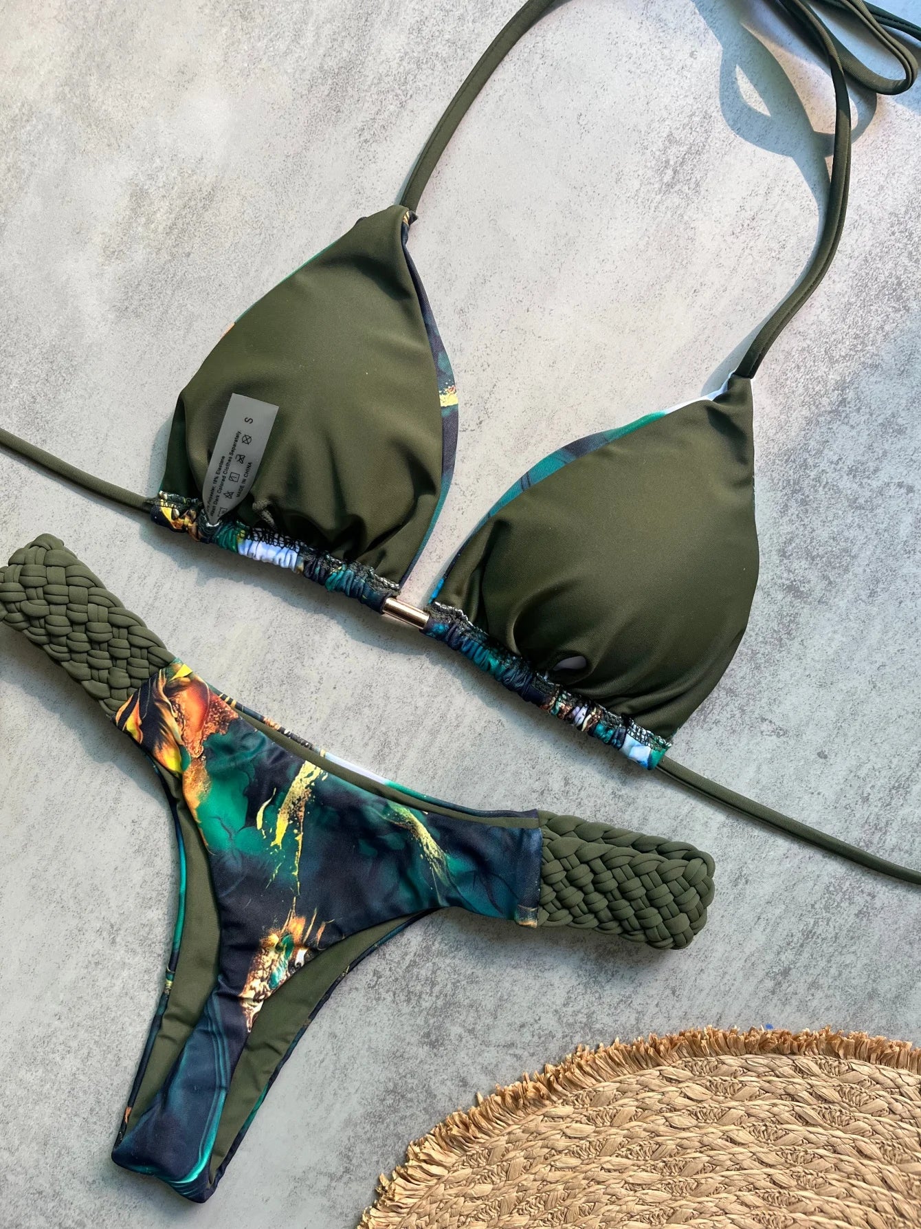 Print Braided Micro Bikini