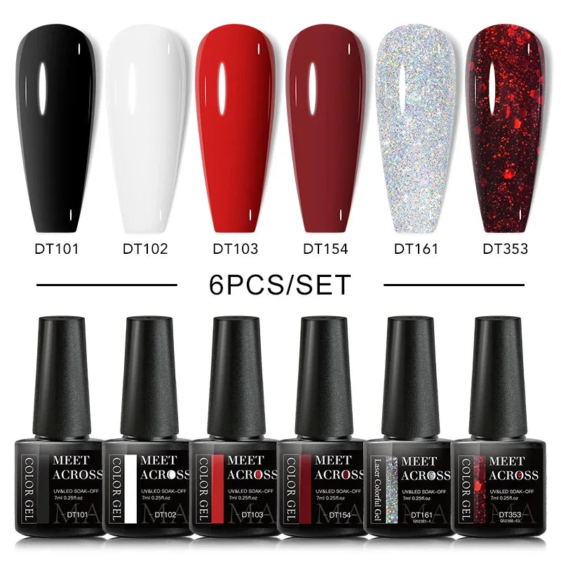 6Pcs Gel Nail Polish Set