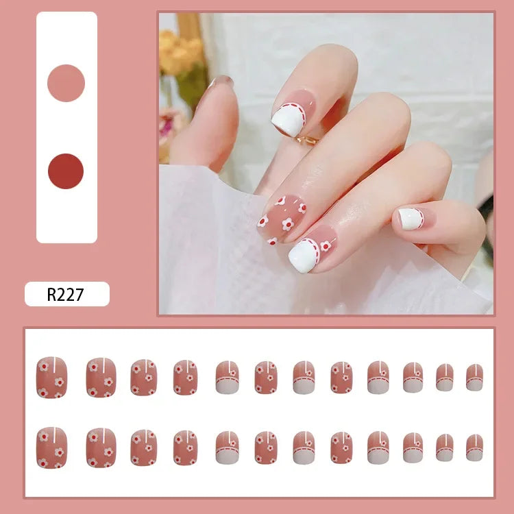 24P Rainbow Fake Nail