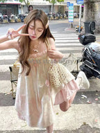 Loose Print Sling Dress