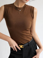 Round Neck Basic Sleeveless Tank